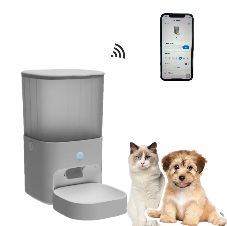 

6L Automatic Dog Feeder with Timer, WiFi Pet Dry Food Dispenser Bowl, Automatic Smart Pet Feeder Xing Chon Wan