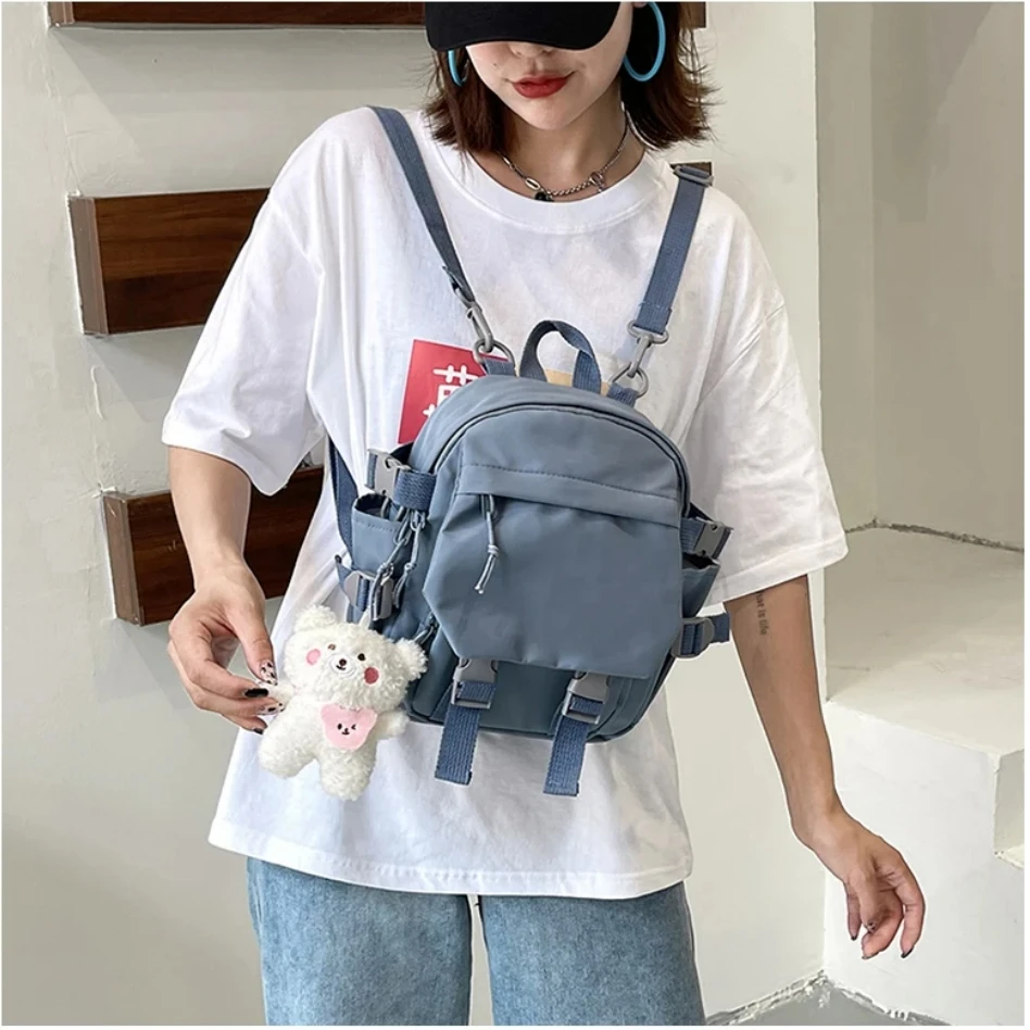 Moda Kawaii Mini zaino donna borsa a tracolla per ragazze adolescenti Multi-funzione piccolo Bagpack signore Travle scuola zaini