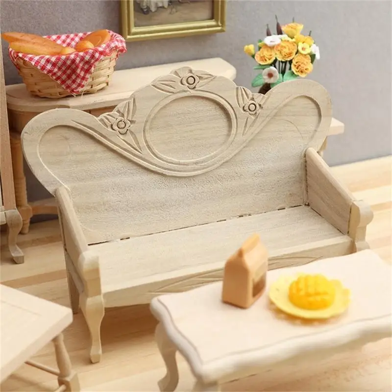 77hd silla sofá casas muñecas vintage perfecta para sala estar en miniatura y paisaje para hogar realista 1/12