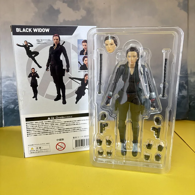 

SHF Marvel Black Widow Figure Anime End Game Avengers Natasha Romanoff BJD Action Figures Toys 14.5cm Chrsitmas Gifts Dolls