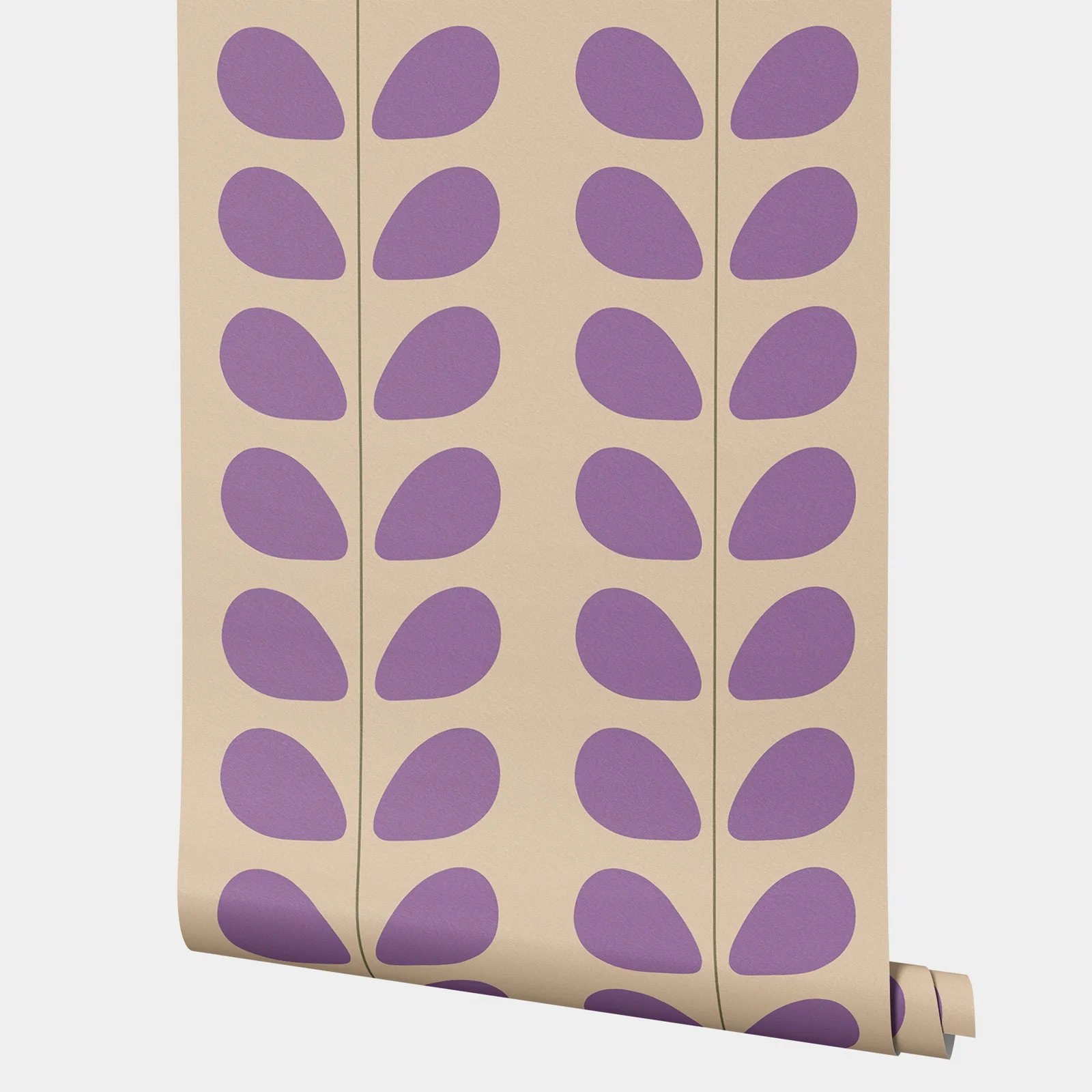 Boho Purple Peel and Stick Wallpaper, Retro  Funky Vintage Wall Mural For Home Decoration, Self Adhesive Or Traditional Papers