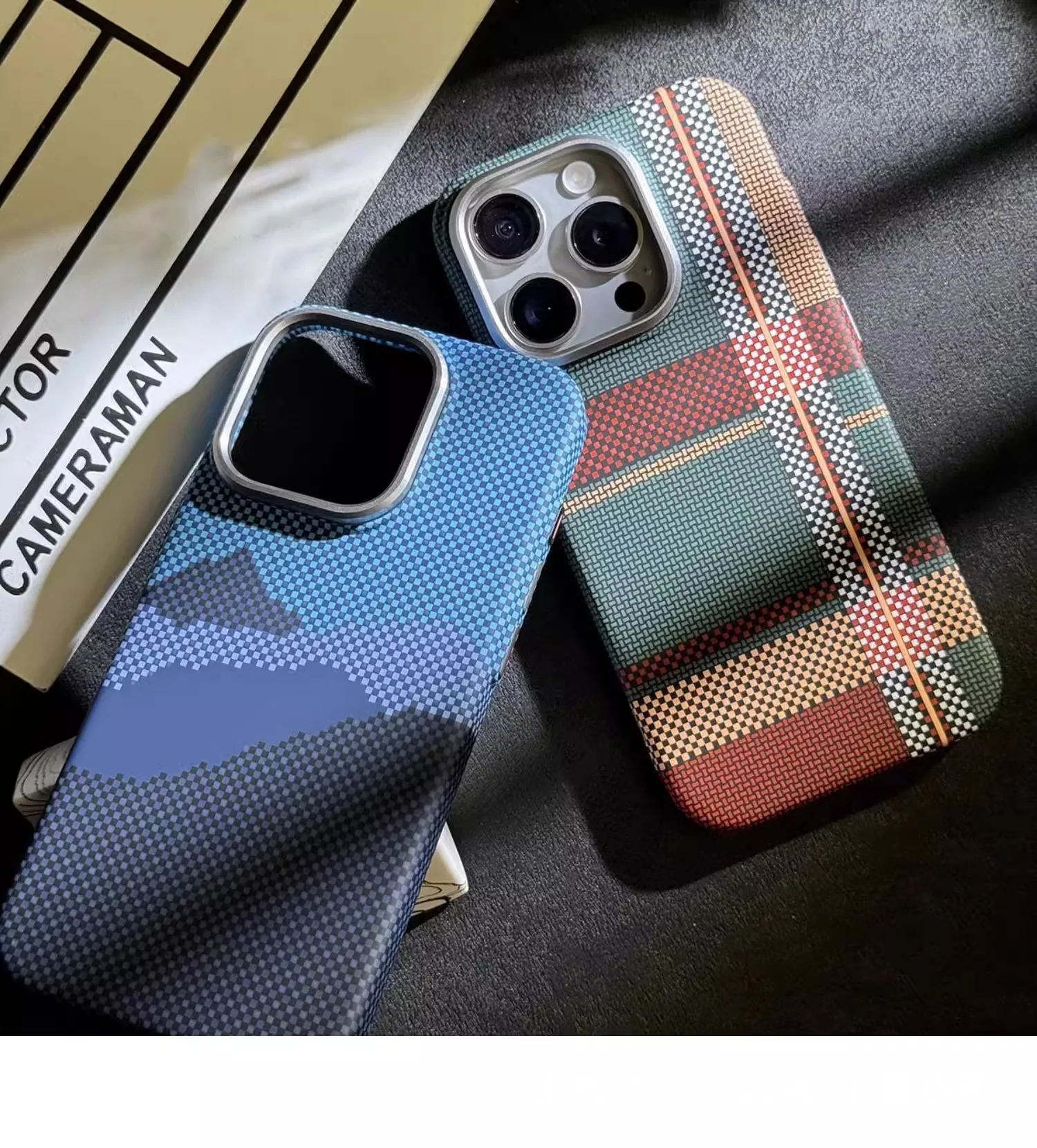 

Applicable iPhone15ProMax mobile phone case Magnetic Kevlar pattern carbon fiber iPhone13 14 Pro ultra-thin protective case