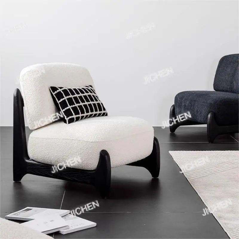 

Internet celebrity Nordic designer simple modern creative solid wood single chair living room balcony bed and breakfast