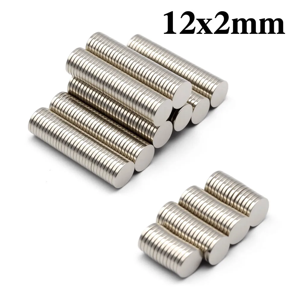 

12x2mm Super Powerful Round Magnet Neodymium Magnet NdfeB N35 Strong Permanent Magnetic imanes Refrigerator Magnet