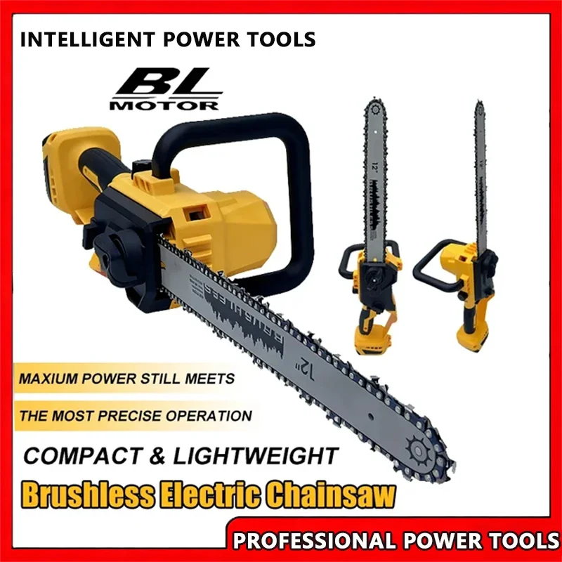 Compatible con motosierra sin escobillas Dewalt, sierra eléctrica inalámbrica con engrasador automático de 12 pulgadas para corte de árboles y madera, apta para registro