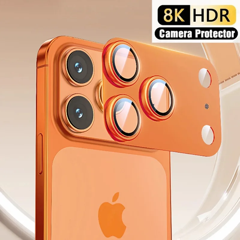 HD Metal Camera Protector for IPhone 17 Pro Max 17Pro Aluminum Alloy Lens Ring Cover Anti-scratch Full Cover Tempered Glass Flim