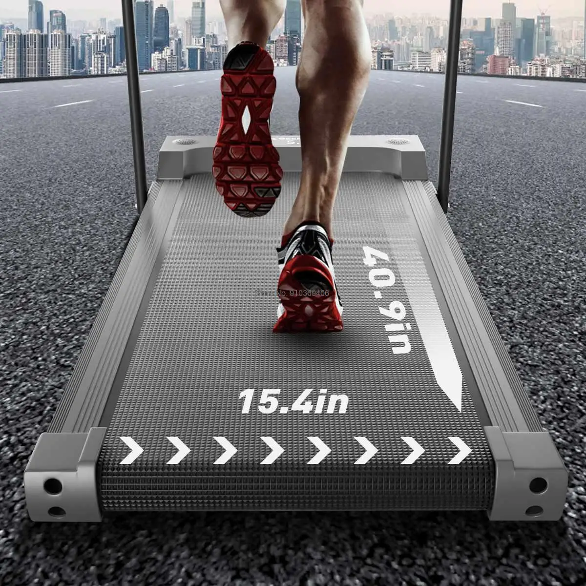 10km/h Electric Motorized Treadmill 2-IN-1 Folding Running Machine Walking Pad Home Office Treadmills Fitness Equipment US Plug