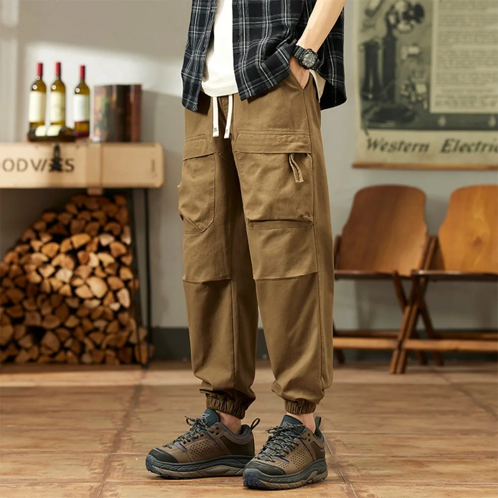 

2025 Summer Men's Pants Men's Straight Tube Loose Outdoor Casual Pants Mountaineering Functional Sports Windproof Work Pants