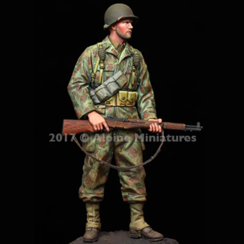 1/16 Resin Character Soldier Model Armored Infantry Gk White Model Handmade Unassembled And Unpainted Kit Toy Model view 3