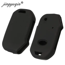 jingyuqin Remote Flip Key Case For Kia Sportage Ceed Sorento Cerato Forte Silicone Fob Cover Skin Rubber Holder 2017 2018 2019