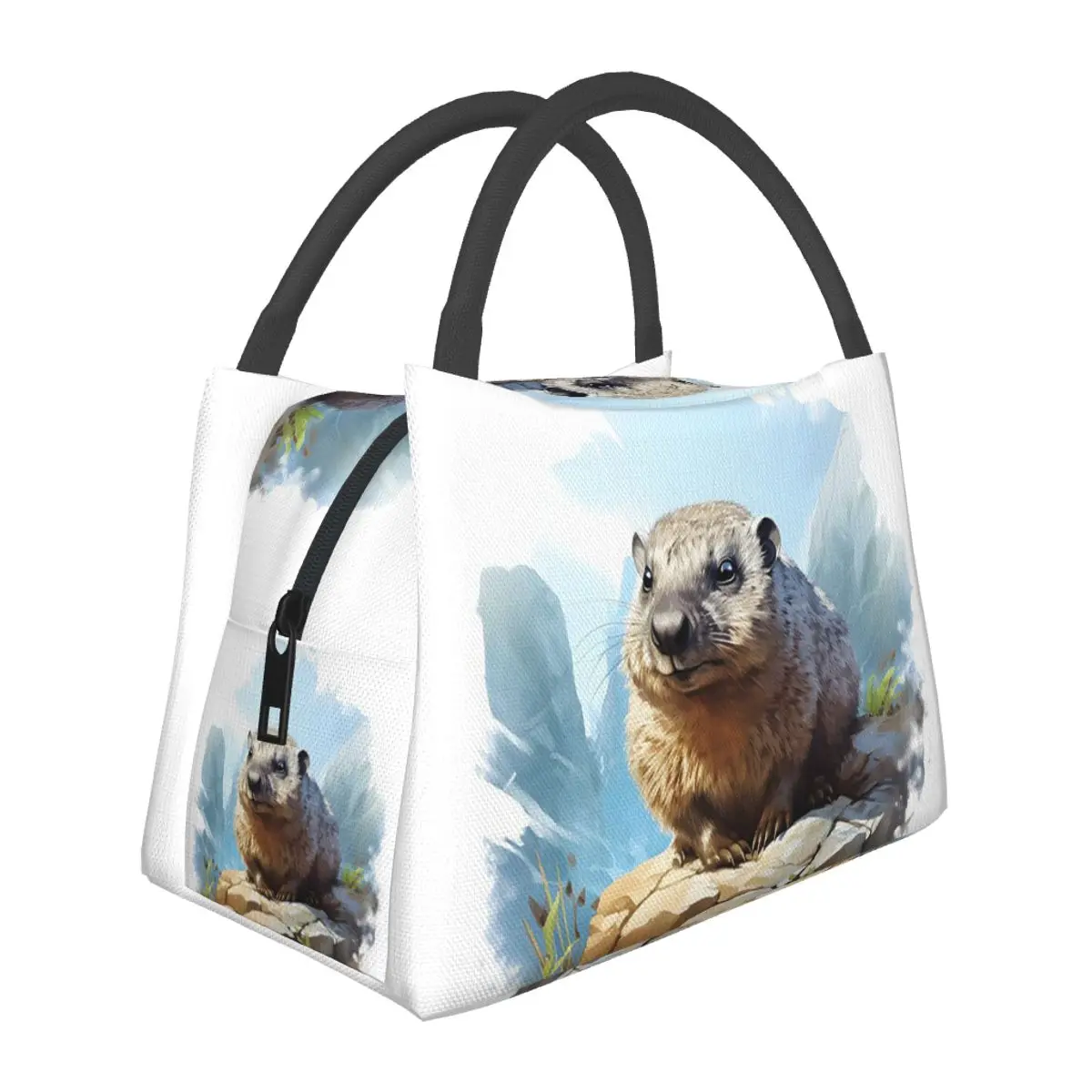 

Rock Hyrax Desert Hyrax Сумки для обеда Изолированная коробка для бенто Многоразовая сумка для обеда Сумки для пикника Термосумка для женщин Студенческие путешествия
