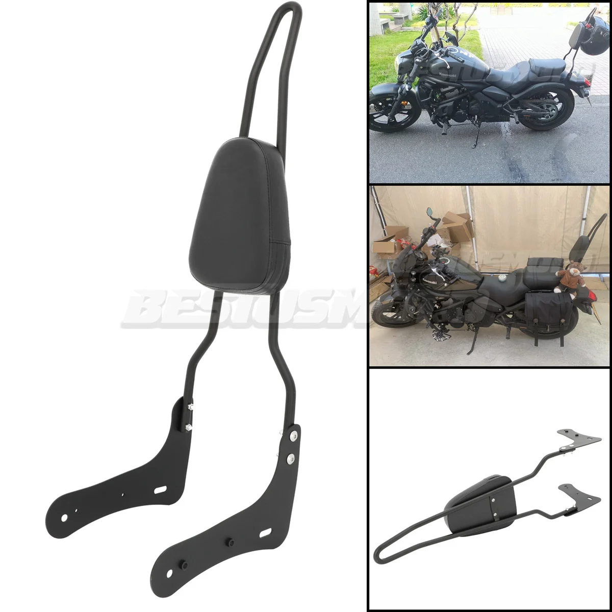 Motorcycle Backrest Sissy Bar For Kawasaki Vulcan 650 S EN650 VN650 S650 650cc 2015 2016 2017 2018 2019 2020 2021 2022 2023