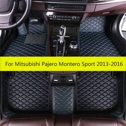 Car Floor Mats For Mitsubishi Pajero Montero Sport 2016 2015 2014 2013 7 Seater Carpets Leather Car Accessories Interior Rugs