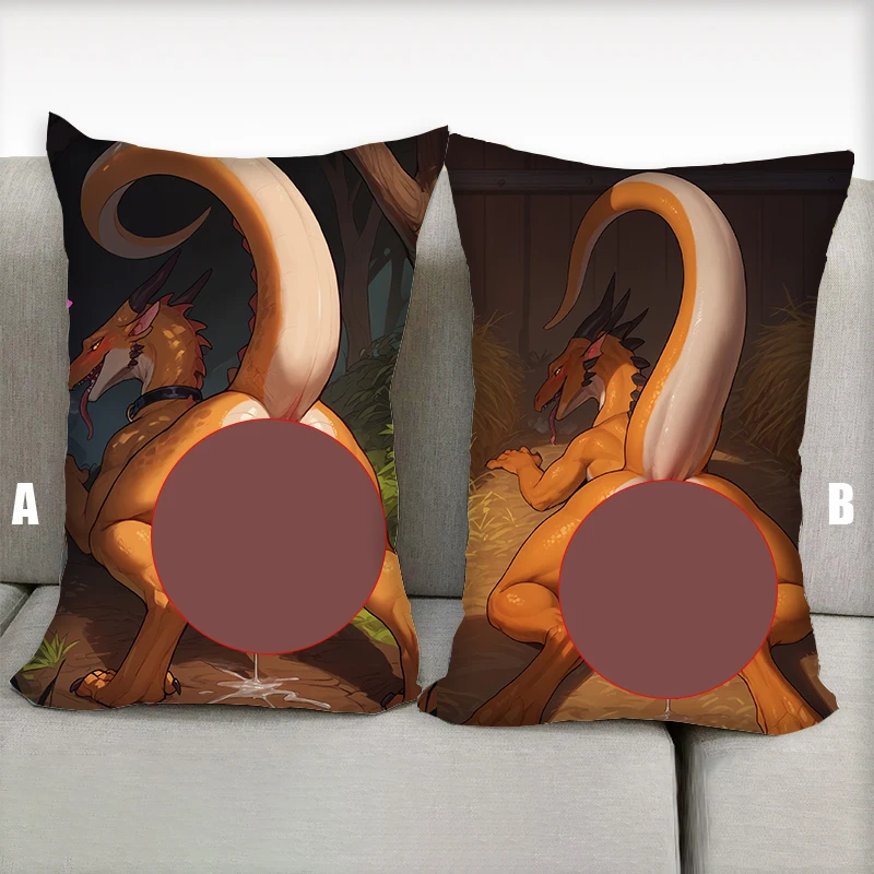 Anime Pillow Gragons Furry Dakimakura Nsfw Half body Cartoon Pillow Core Double Side Print