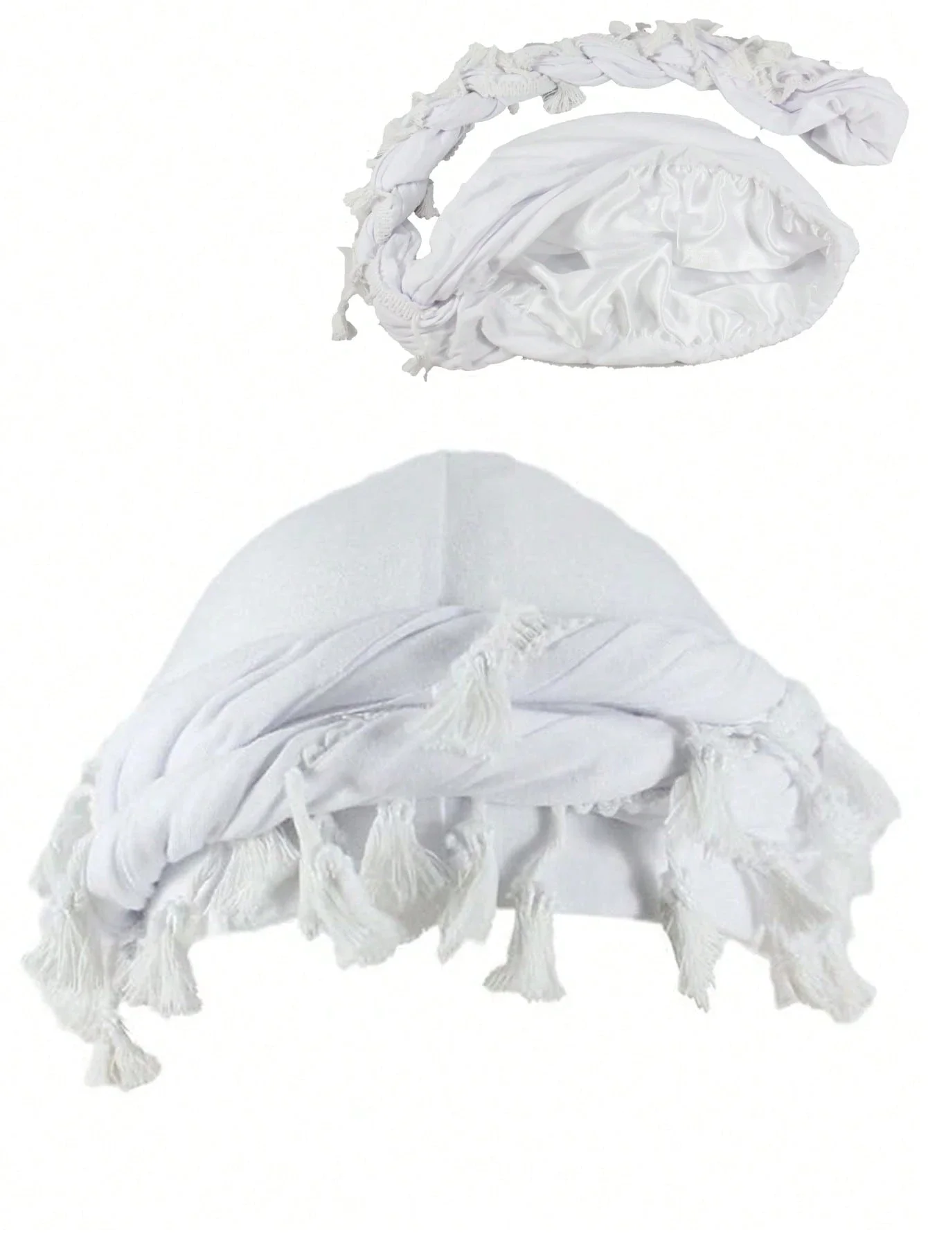 

Unisex Retro Twist Braided Headband Fringed Headwrap Hair Accessory