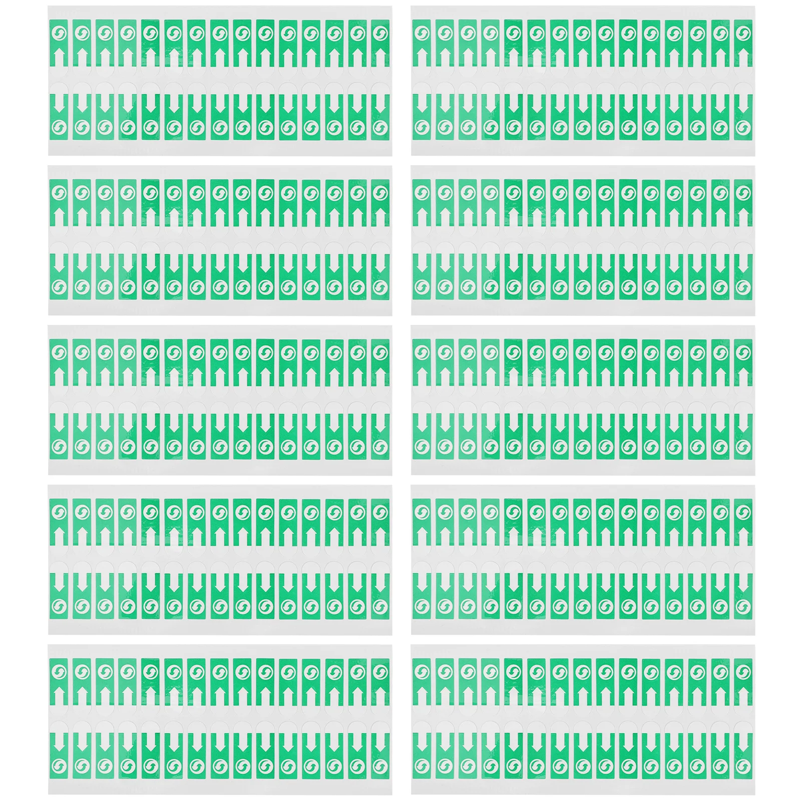 1000 pièces étiquette ruban d'étanchéité adhésif amovible flèche autocollants pour sacs poubelles facile à déchirer espacement conception poignée sac joint étiquettes