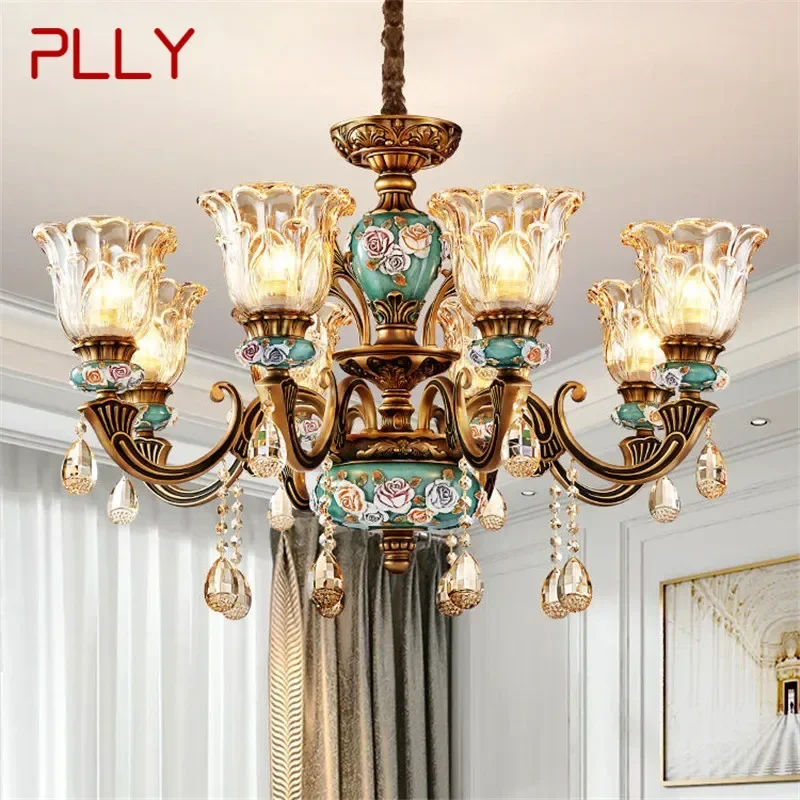 PLLY European Luxury Living Room Pendent Lamp American Retro Restaurant Bedroom Villa Hotel Clothing Store Cafe Chandelier