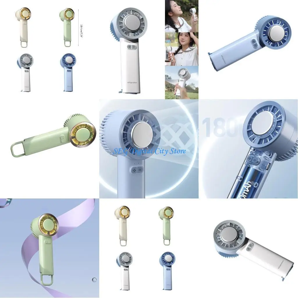 

U75B Rechargeable Pocket Fan 1800mAh Capacity Battery, 3 Speed for Travel/Outdoor