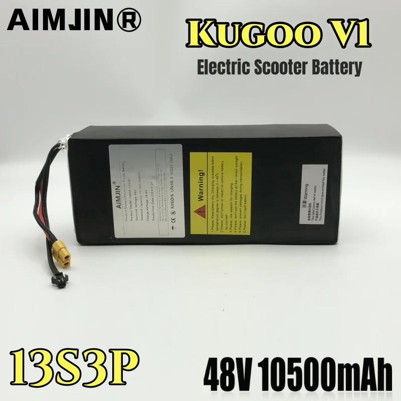 13S3P 48V 10500mAH For Kugoo V1 Two seater Electric Bicycle/ Li-ion battery pack