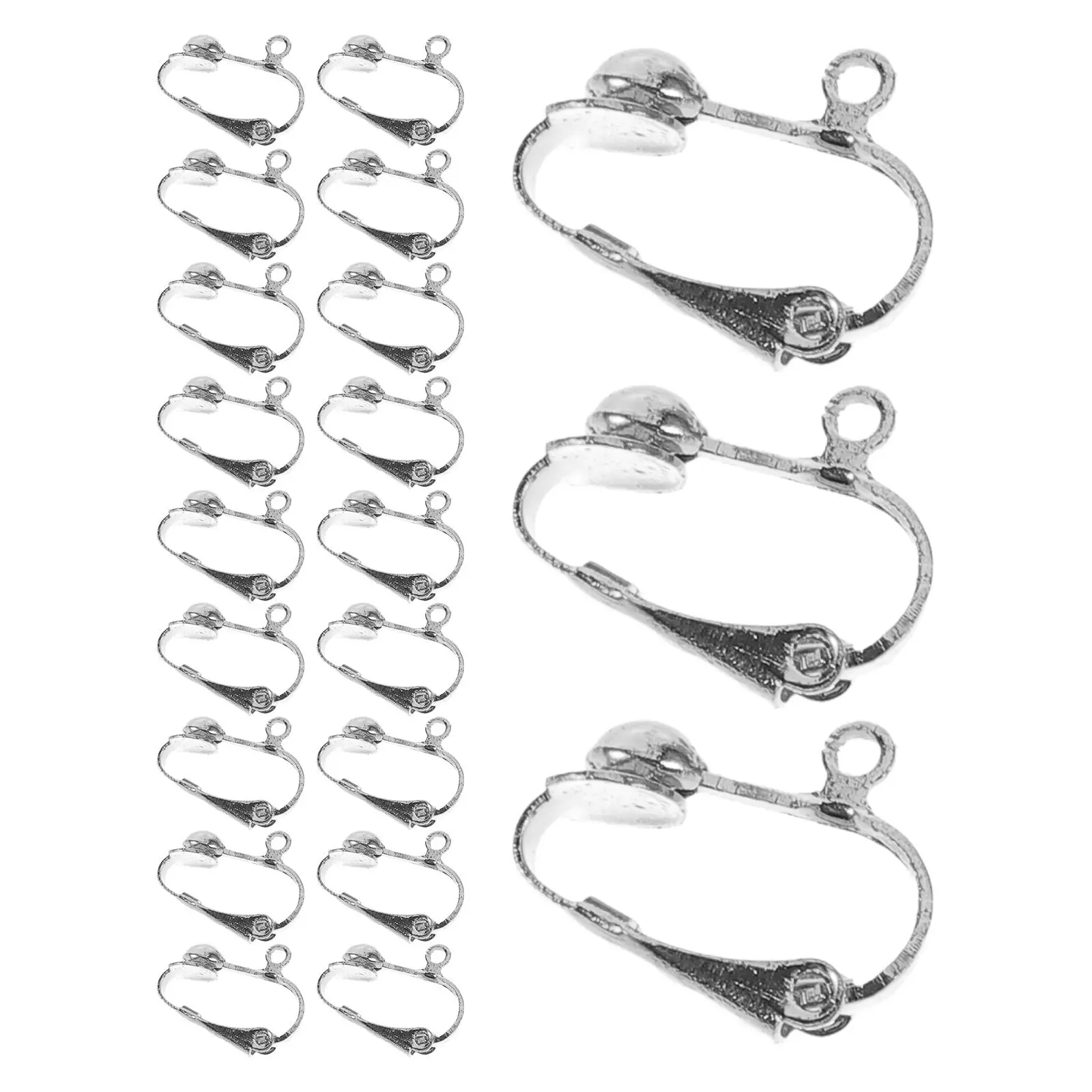 

100Pcs Clip on Earring Converter Kit for DIY Jewelry Brass Ear Clips No Piercing Required Earring Components Convert Studs to