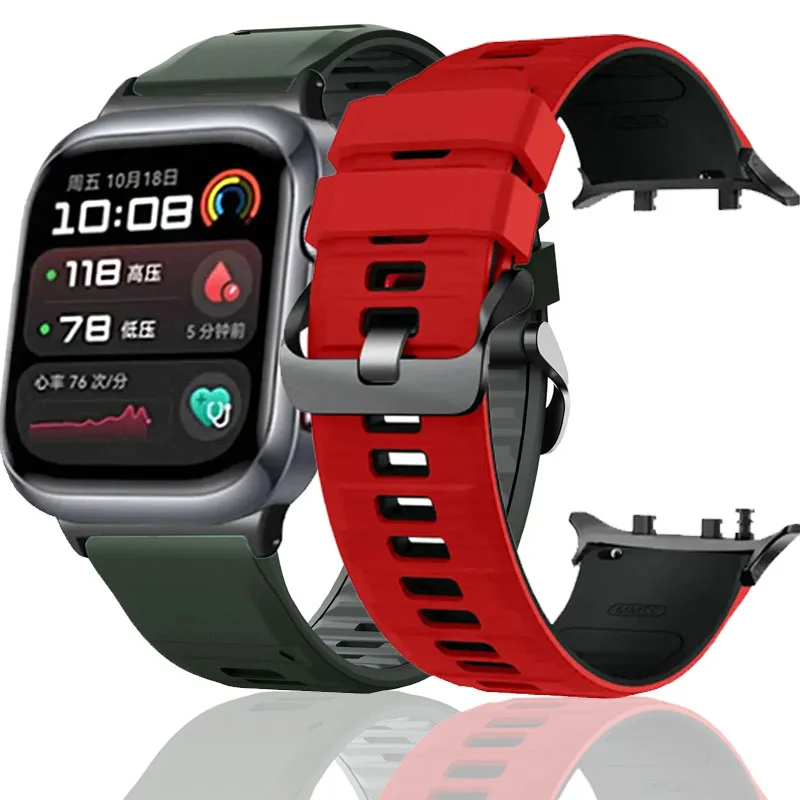 حزام سيليكون رياضي بلونين لساعة Huawei Watch D2 سوار ساعة قابل للتعديل لساعة Huawei Watch D2 الذكية حزام كوريا