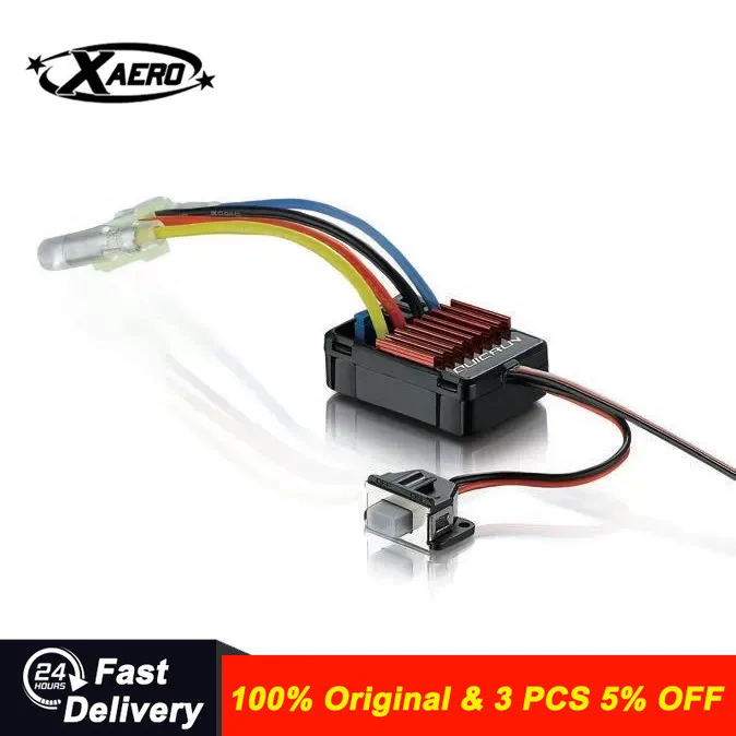 

Hobbywing QUICRUN WP 1625 Brushed ESC, 25A Waterproof for 1/18 1/16 RC Car