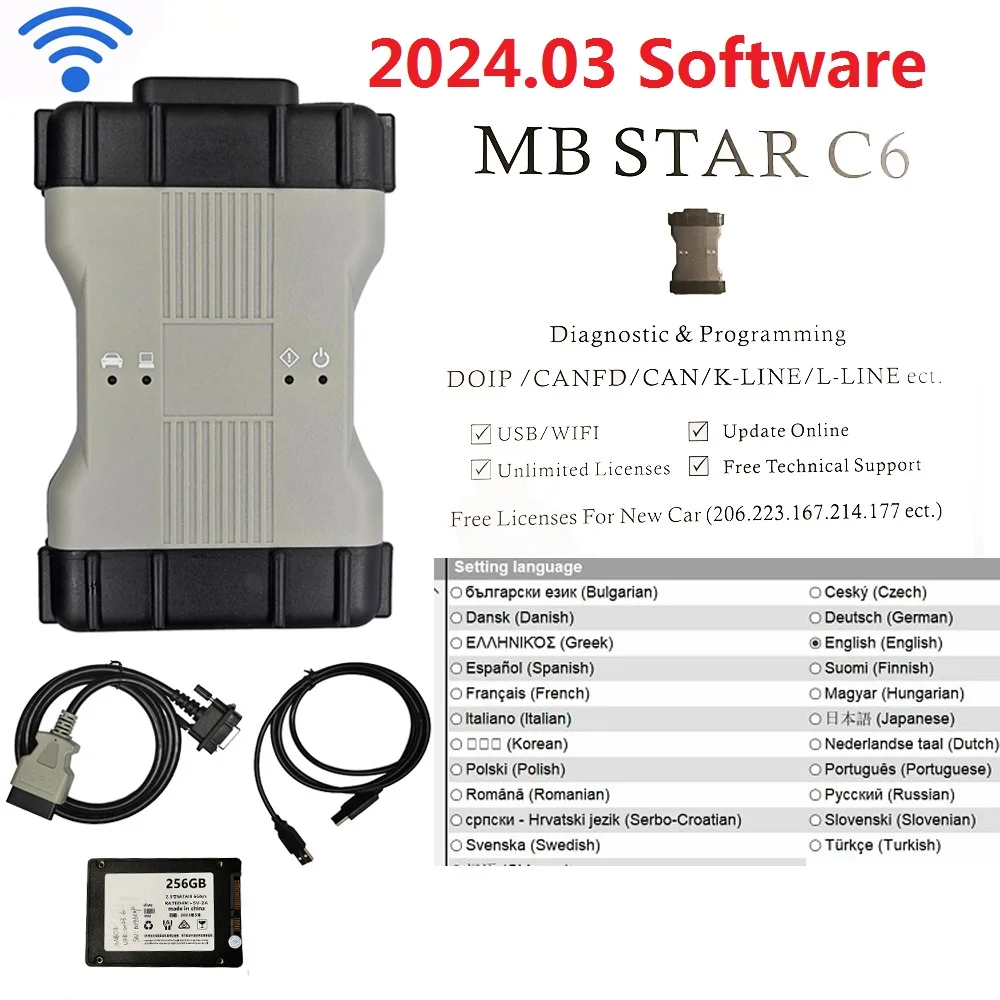 

DoIP MB Star C6 With WIFI 2024.03 Software Sd Connect C6 Multiplexer Car Diagnostic Tools Professional For New Car