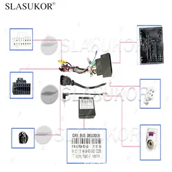 16PIN Car Radio Cable with CAN Bus For Peugeot 208 308 4008 508 Jumpy 3 Citroen C3 C5 DS6 Expert POWER WIRE Canbus Cable Android