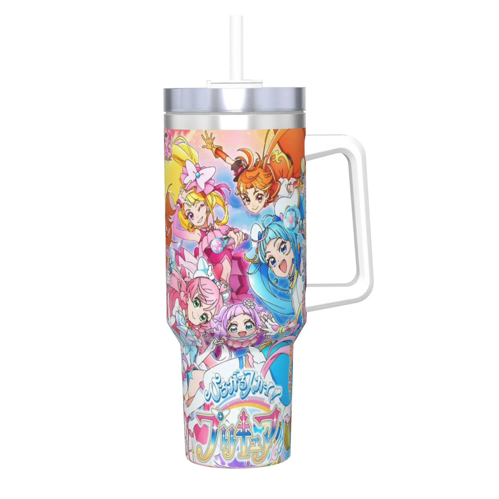 Soaring Sky Pretty Cure 40oz Tumbler Stainless Steel Double Wall Vacuum Insulated  Tumblers Mug With Straw