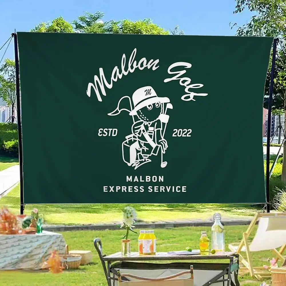 Drapeau de golf MALBON à faire soi-même, pour photos de groupe en famille, décoration murale pour salon, maison, dortoir, bannière décorative