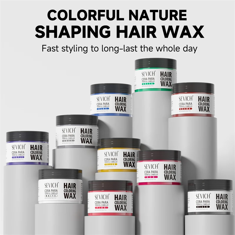 

SEVICH Hair Colour Wax 50g Temporary Hair Coloring Wax For Daily Party Cosplay Halloween DIY Hair Dye Mud Hair Styling Product