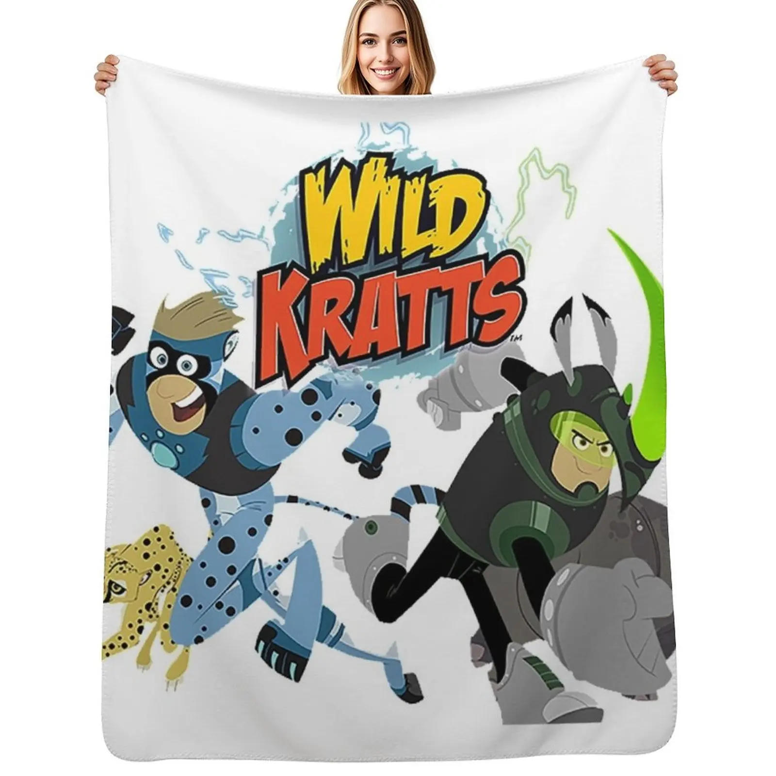 Wild Kratts Throw Blanket Men's Soft Warm Throw Blanket for Couch