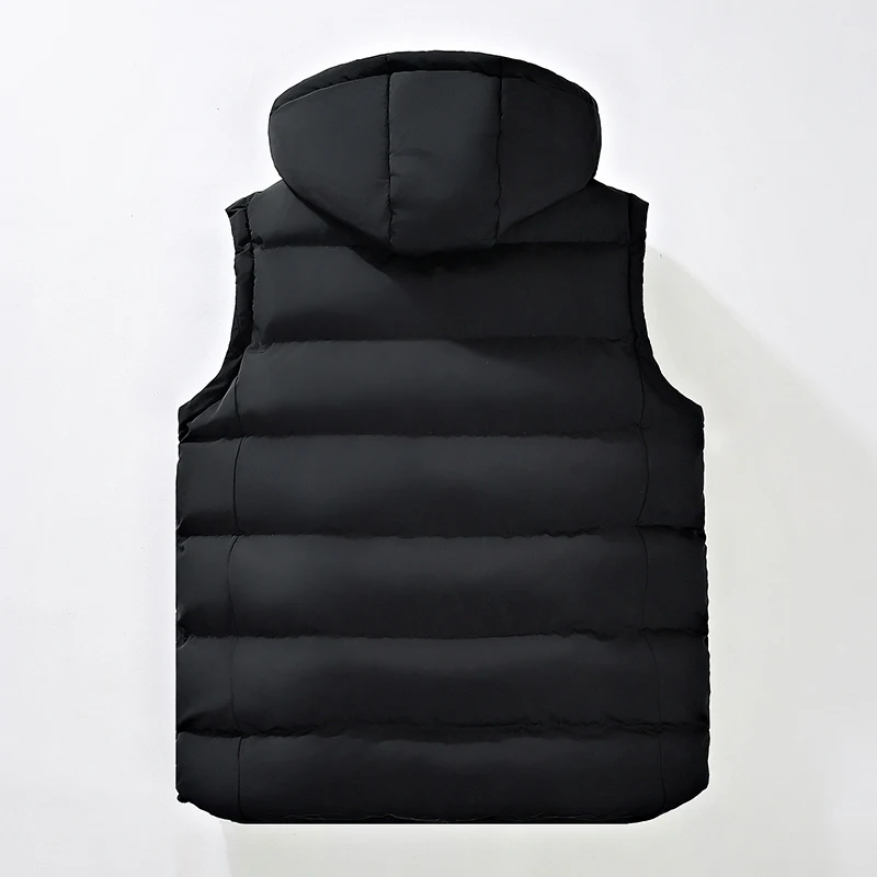 سترة منتفخة بغطاء للرأس كبيرة الحجم للرجال - غطاء رأس برباط وجيوب رقعة وقماش مضاد للتجاعيد، عصري لملابس الحفلات الشتوية #2