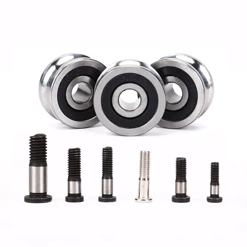 5set SG10 SG15 SG20 SG25SG66+M4 M5 M6 M8 Screw Bolts Bearing U-groove Track Guide Roller Bearing Textile Machine Pulley Bearings