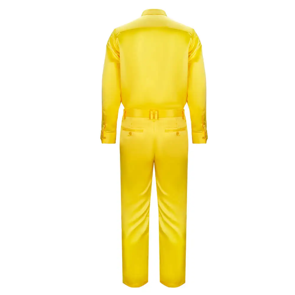 Curious George Cosplay Traje para Adulto, Pessoa no Chapéu Amarelo, Mike Camisa, Calças, Chapéu Gravata, Em Stock, Takerlama