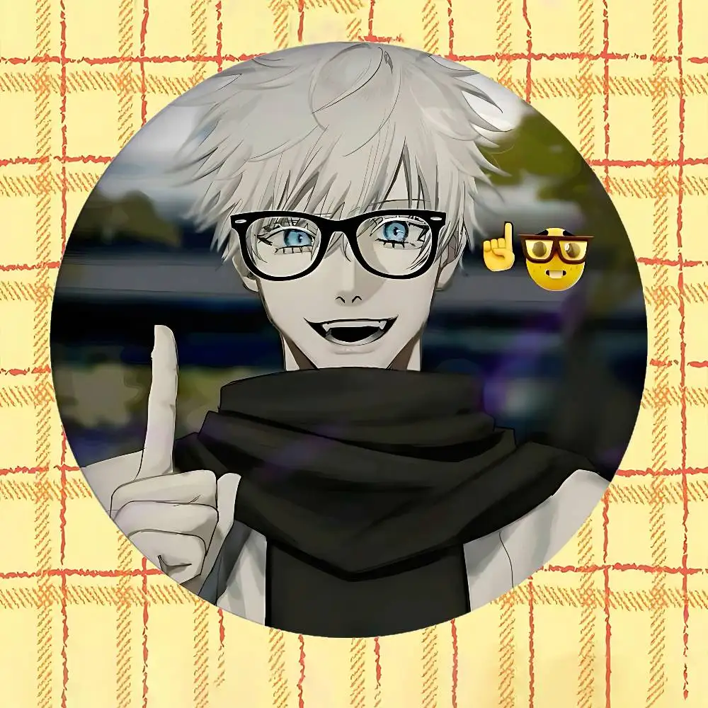 الكرتون G-Gojo Satoru شارات صفيح لينة زر دبوس بروش شارة معدنية مخصصة مجوهرات اكسسوارات قبعة حقيبة التلبيب