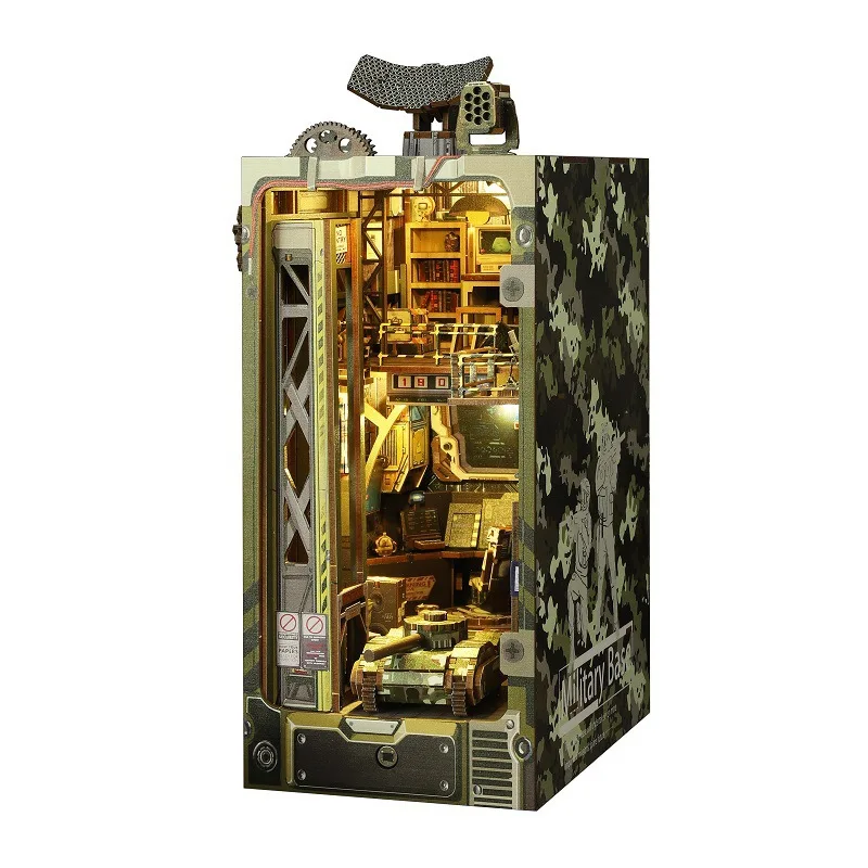 OUZEY مذكرة كتاب المخيم العسكري، نموذج قبو خشبي ثلاثي الأبعاد يمكنك صنعه بنفسك، مجموعة بناء تكتيكية للمراهقين #6