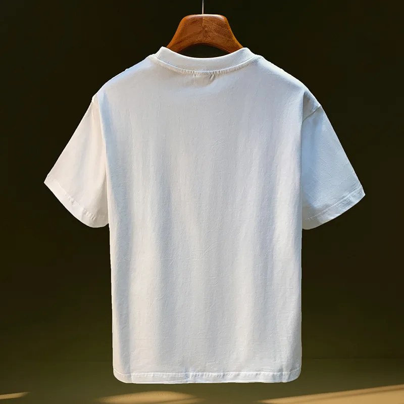 เสื้อยืดแขนสั้นสําหรับผู้ชาย สไตล์พื้นฐาน เรียบง่าย อเนกประสงค์ เป็นมิตรกับผิว เสื้อสเวตเตอร์ใส่สบาย เสื้อบางฤดูร้อน