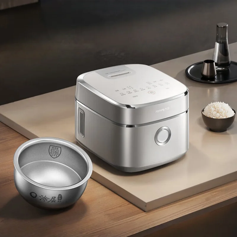 Joyoung طلاء التيتانيوم الحرة جهاز طهي الأرز 4L الأشعة تحت الحمراء البعيدة IH طباخ الفولاذ المقاوم للصدأ وعاء داخلي 0 طلاء صانع الأرز الصحي 220 فولت