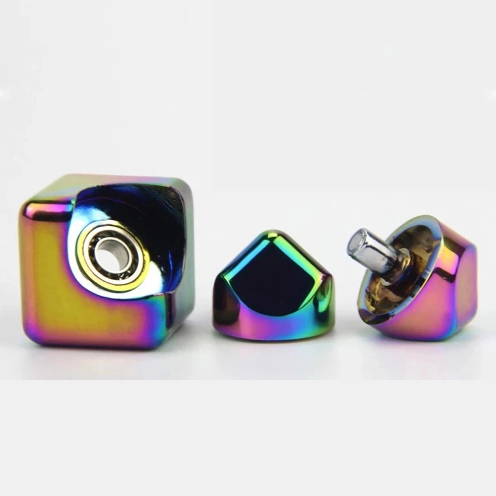 Cube en métal Spinner du bout des doigts pour enfants, jouets de décompression, anti-anlande, Fidget à main, Vent Toys, Flipo Flip