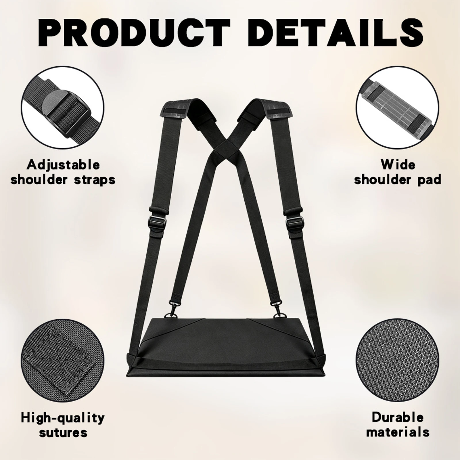 Portable Laptop Harness for Walking Hand-Free Adjustable Wearable Laptop Stand,Ergonomic Laptop Shoulder Strap for Table Laptops