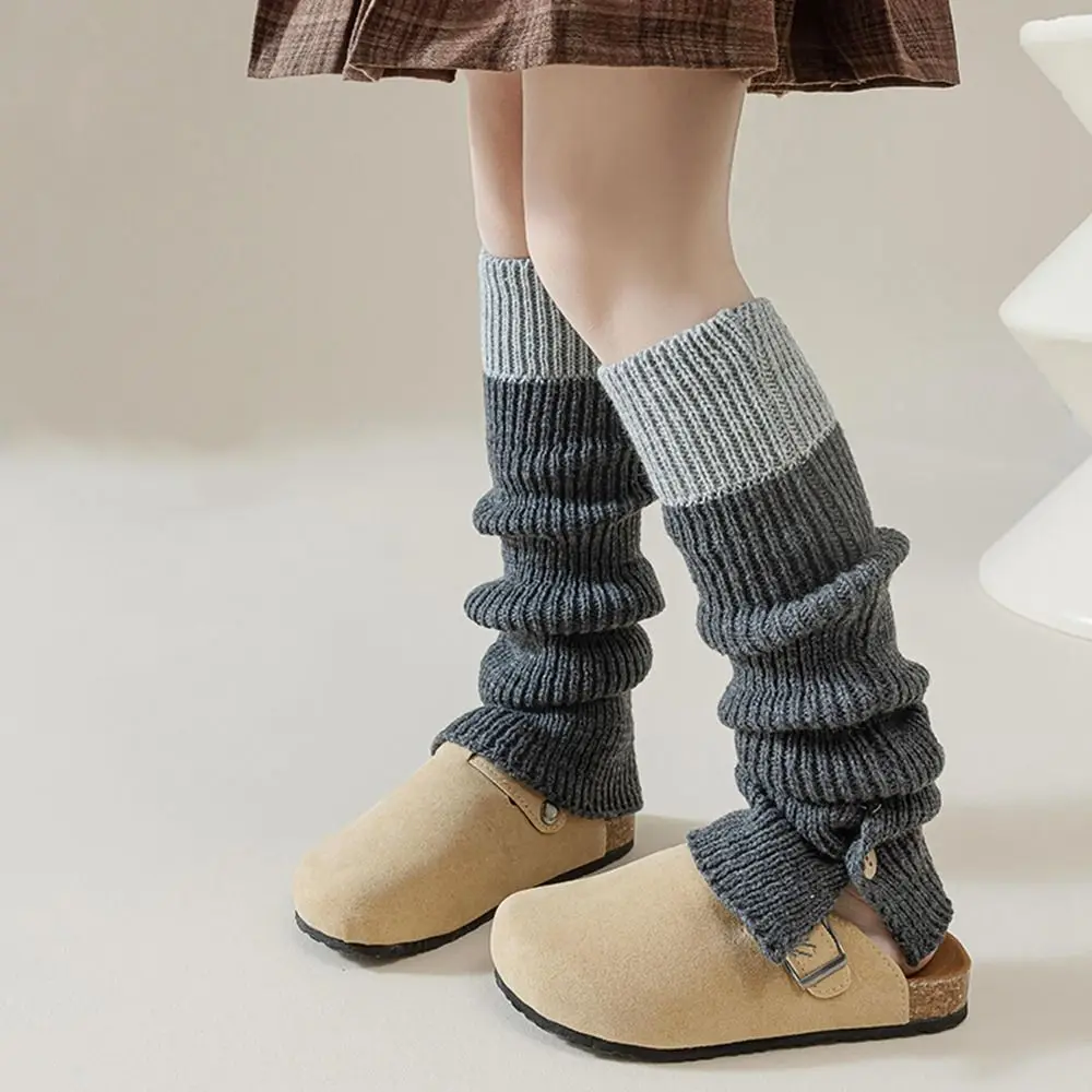 Sweet Japanese Style Children's Leg Warmers Split Button Lolitas Leg Socks Foot Cover Woolen Ballet Guards Socks Autumn/Winter