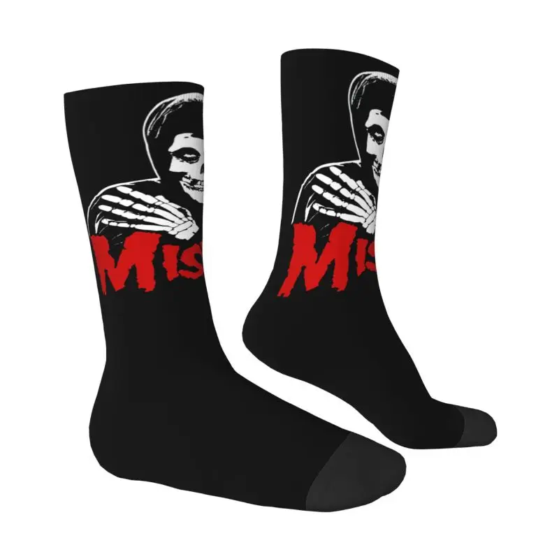 Funny Heavy Metal Music Misfits Skull Socks Women Men Warm 3D Print Punk Rock Football Sports Socks