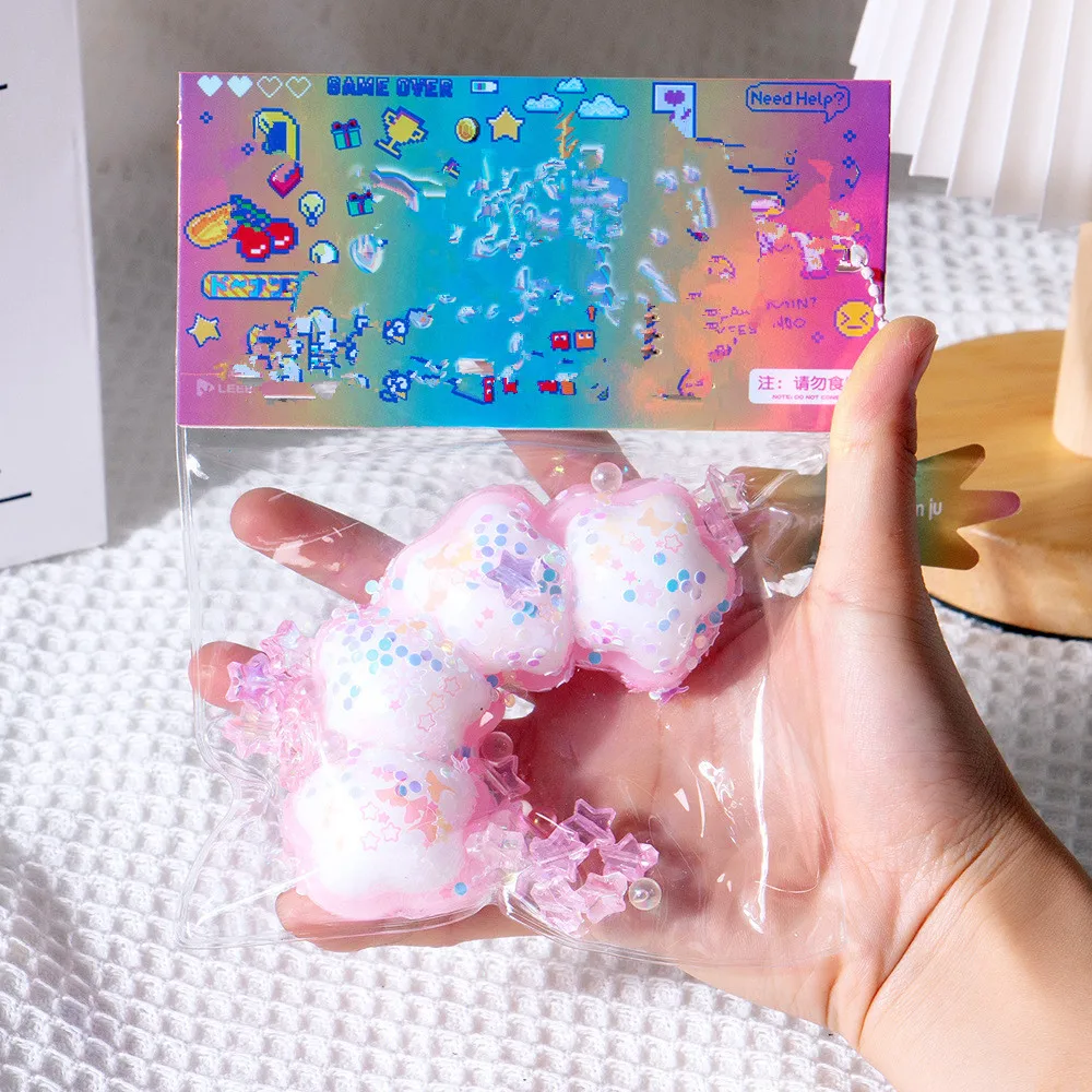 

Забавный антистрессовый мячик-крем-лента для снятия напряжения - сенсорная игрушка-антистресс в виде фруктов и еды, подарок