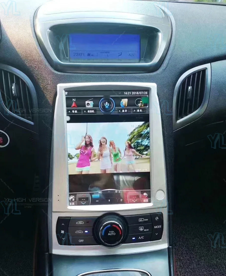 

LL Car Display Screen Wireless Carplay For Hyundai Rohens Coupe Genesis Coupe 2009 - 2012 Android 13 Multimedia Radio Head Unit