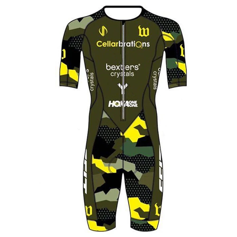 Wattie Ink Triathlon Sweatshirt Short sleeve Cycling Suit Men Cycling Jumpsuit Mountain Suit Road Speed Suit One-piece Swimsuit view 6