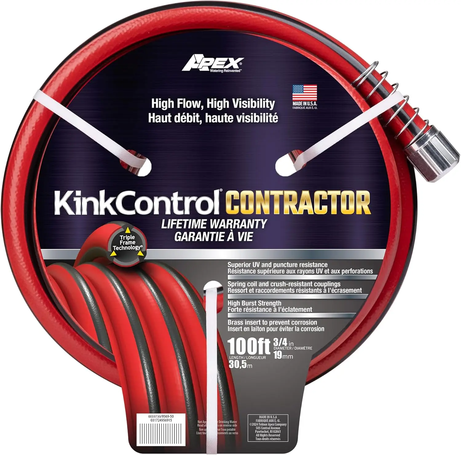 

Kink Control Contractor Grade Hose with High Burst Strength, Spring Coil and Crush Resistant