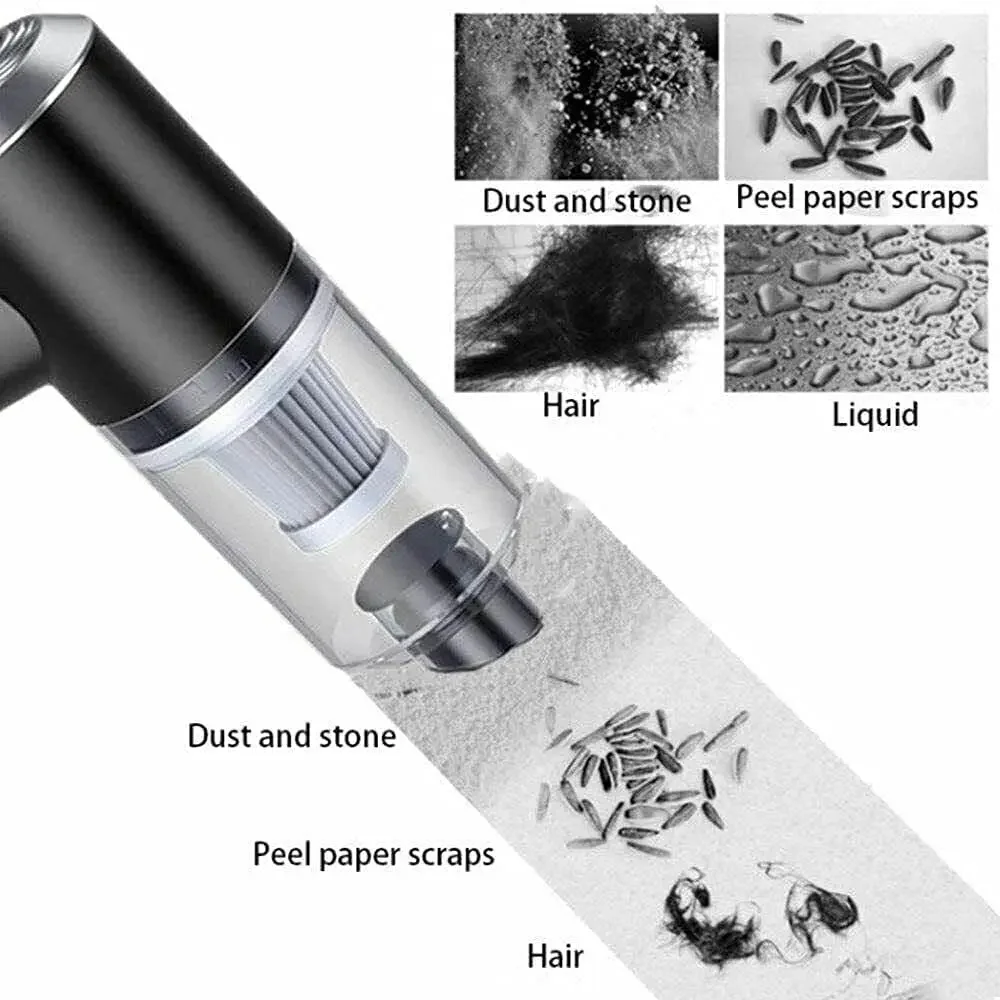 휴대용 습식 및 건식 자동차 진공 청소기, 가전제품, 120W 전력 9000pa 흡입, 미니 핸드헬드 무선 청소 가전