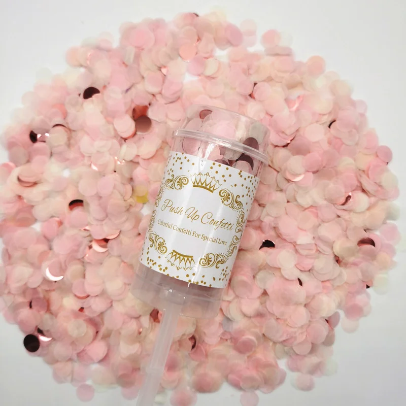 Rich colors Push Pop Confetti Poppers Cannons for Baby Shower Event Party Supplies Wedding Birthday Party Decoration