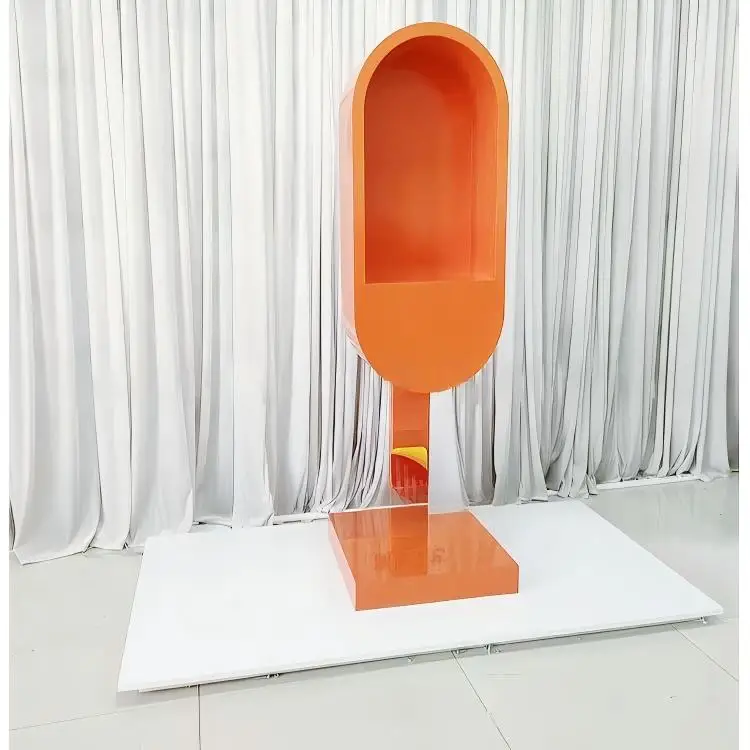 New Fashion Customizable Design Smooth Iron Art Wedding Backdrop Wedding Decorations Mirror Phone Booth Message Board